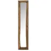 J-LINE Miroir mural slim bois marron