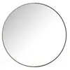 Miroir rond 90x90 cm en verre et métal noir