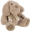 J-Line Chien+Echarpe Assis Textile Beige Medium TU