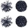 J-Line Boite De 4 Boule Suspendue Rond/Corail Plastique Bleu TU