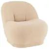 Fauteuil Design Bouclette "Teddy" 88cm Beige