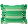 Coussin déco avec pompons polly 50x50cm vert