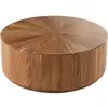 Table basse ronde bois dacacia Naturel 90x90x35 cm