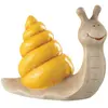 Jolipa  Figurine escargot de jardin beige à coquille jaune