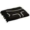J-Line Plaid Lignes/Courbes Coton Noir/Blanc