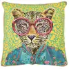 Coussin déco tigre popart 50x50cm multicolore