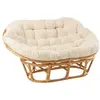 J-LINE Fauteuil & Coussin En Rotin "roni" 179cm Naturel Beige
