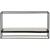 J-LINE Etagere Murale - CaliCosy - 1 niveau - Marbre blanc - L 65cm - Noir