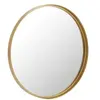 Miroir Mural - J-LINE - 60cm - Bord Métal - Or - Design Contemporain