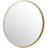 J-Line Miroir Rond Bord Haut Metal/Verre Or Large TU