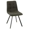 LES TENDANCES Chaise métal et textile gris foncé babette l 54cm