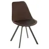 J-LINE Chaise Design "hélène" 84cm Marron Foncé