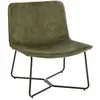 Chaise lounge métal vert Livia L 71 cm