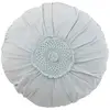 Paris Prix Coussin Rond Déco Dentelle 40cm Bleu