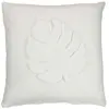 Paris Prix Coussin Déco Feuilles 43x43cm Blanc