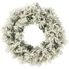 J-Line Couronne De Noel+Led Chaud Blanc Plastique Enneige Vert Small TU