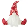 Paris Prix Statuette Déco "Père Noël Assis" 25cm Rouge & Blanc