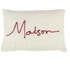 Paris Prix Coussin Déco Maison 40x60cm Blanc & Rouge
