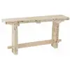 Hellin Console bois massif recyclé blanc délavé Liray L 150 cm