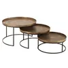 Non communiqué Table d'appoint ronde effet rouille Rolice - Lot de 3