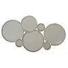 Miroir Mural - J-LINE - 6 Ronds - Argent - 57 cm - Design Contemporain - Métal