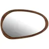 Hellin Miroir en forme de galet en bois de manguier L83 L - BRUNO
