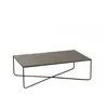 J-Line Table De Salon Pied Croix Metal Noir TU