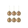 J-Line Boite De 6 Boules De Noel Etoiles Verre Bronze Small TU