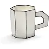 Serax - Tasse à thé Carte blanche - Set de 2 Noir/Blanc taille unique