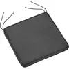 Coussin d'assise de jardin en polyester noir 35 x 35 cm Fontainebleau ...
