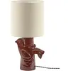 Lampe à poser colombe en grès vitré rouge 52cm Paloma - Serax