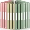 ACROPAQ 12x Classeur A4- 4 Anneaux- Dos 2,5 cm pour 100 feuilles- Étiquettes de Dos- PP- Souple- Résisitants à l'eau- Couleur Terre