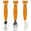Trixie Set de 3 couverts en silicone Mr. Fox