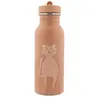Trixie - Gourde pour Enfants en Acier Inoxydable 500ml - Mrs. Cat (Chat), Marron