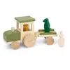 Tracteur en bois avec remorque - Bois FSC - Jouet enfant 18 mois - Trixie