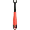 Hygiène Chien - Flamingo Brosse à dents Kerber noir et rouge - 20 cm