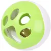 Balle a LED pour chat ø 6.4 cm avec grelot et bruit oiseau Rango vert-blanc - Flamingo