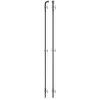 Sapim Faisceau laser tête droite 290mm paquet de rayons noirs, y compris les mamelons en laiton couleur argent 50pcs