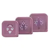 Lot de 3 boîtes à goûter Mrs. Peacock