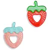 Anneau de dentition à refrigérer Fraise 2 pcs Rose/Rouge