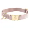 Kentucky - Collier de Chien Velvet Rose Tendre S 28-40cm