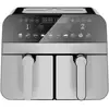Friteuse à air chaud airfryer numérique double panier 2400w acier inoxydable 9l comfy nest cn-afd45ns