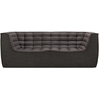 ETHNICRAFT canapé à 2 places N701 (Gris foncé - Tissu)