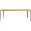 Ethnicraft - Table rectangulaire Bok - Bois naturel - Chêne massif hui...