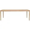 Ethnicraft - Table rectangulaire Bok - Bois naturel - Chêne massif hui...