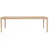 Ethnicraft - Table rectangulaire Bok - Bois naturel - Chêne massif hui...