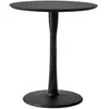 ETHNICRAFT table ronde TORSION (Ø 70 cm, noir - chêne)