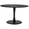ETHNICRAFT table ronde TORSION (Ø 127 cm, noir - chêne)