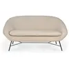 ETHNICRAFT canapé BARROW (Off white - tissu et métal)
