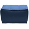 ETHNICRAFT pouf ottomane N701 (Bleu - Tissu)
